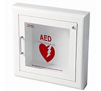 Semi-Recessed Wall AED Defibrillator Cabinet