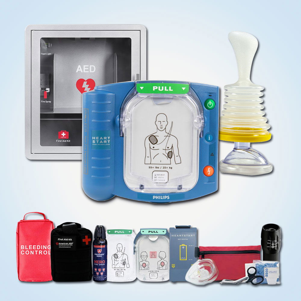 American AED Boys & Girls Club Emergency Ready Hub AED & First AED Package