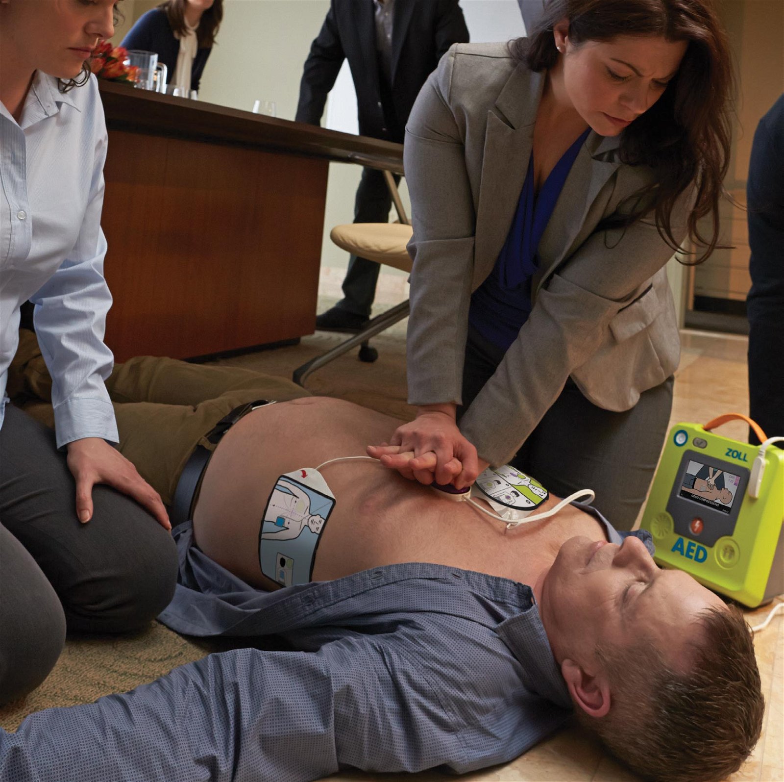Woman Performing CPR with ZOLL AED 3